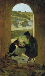 Målaren Stanislao Pointeau, ca 1863 (olja på pannå)