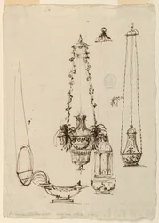 Altarlampor, rökelsekar, rökelsebåt