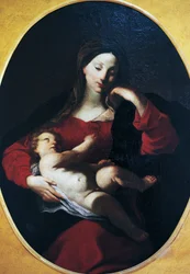 Madonna med barn, av Giuseppe Bazzani (1690-1769)
