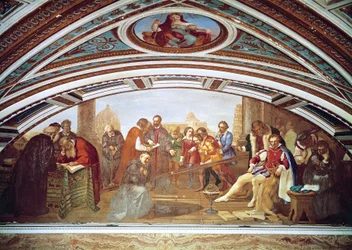 Galileo Galilei (1564-1642) demonstrerar gravitationslagen i närvaro av Giovanni De