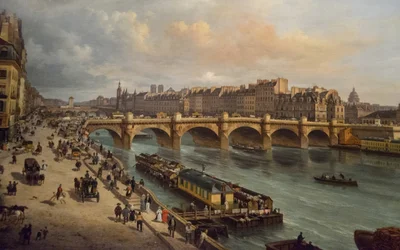 Pont-Neuf och Cité Paris 1832, 1832.