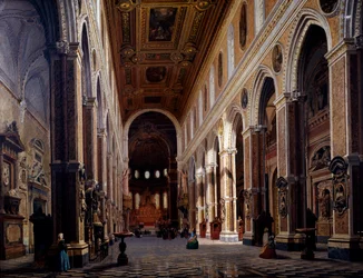 Interiör av Neapels katedral