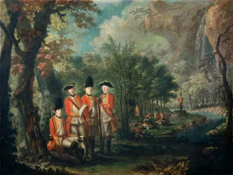 The 25th Regiment of Foot in Menorca (Menorca), c.1771 (olja på duk)