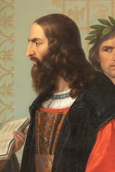 Ludovico il Moros hov, detalj med Leonardo Da Vinci