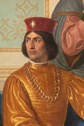 Ludovico il Moros hov, detalj med Ludovico il Moro