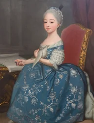 Porträtt av Marie Josephine av Savojen (1753-1801), framtida grevinna av Provence, av Giuseppe Dupra (1703-1784), olja på duk