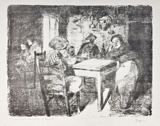 Vid bordet, ca 1907 (litho)