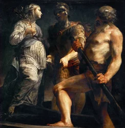 Aeneas, sibyllan och Charon, ca 1695