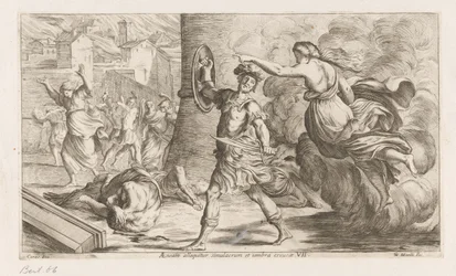 Geest van Creüsa verhitt aan Aeneas Aeneas tilltalas av bilden och skuggan av ihåligheten (titel på objekt) Omzwervingen van Aeneas (serietitel) L
