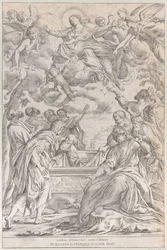 Plåt 3: Jungfruns antagande, 1678.