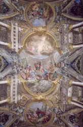 St Pauls gärningar i Areopagus, Bologna, Italien (foto)