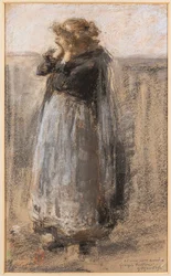 Sad Time (pastell på papper)