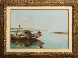Lugn, venetiansk lagun (olja på duk)