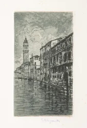 Venedig (etsning och akvatint på vitt papper)