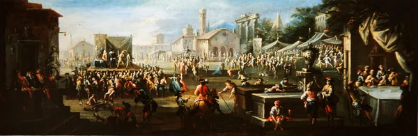 A Village Fair (olja på duk)