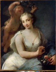 Vår. Vår (Primavera). Målning av Giuseppe Nogari (1699-1763), före 1757. Venetiansk konst. Olja på duk. Eremitagemuseet Sankt Petersburg.