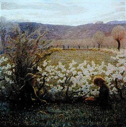 Field in Bloom (olja på duk)