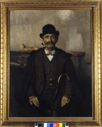 Giuseppe Giani, medlaren (Porträtt av Giuseppe Giani, medlaren). Målning av Giovanni Pellizza da Volpedo (1868-1907)