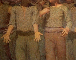 Den fjärde staten, av Giuseppe Pellizza da Volpedo, detalj