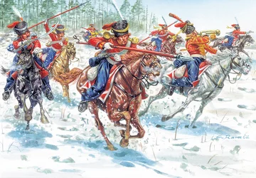 Första kejsardömet: Kosacker från Rysslands kejserliga armé - Första kejsardömet: Ryska kejserliga kosacker - Illustration av Giuseppe Rava