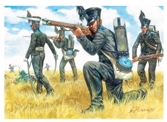 Första kejsardömet: de svarta brunsvikarnas infanteriregemente - Första kejsardömet: Braunschweigs Leib-bataljons infanteriregemente (illustration)