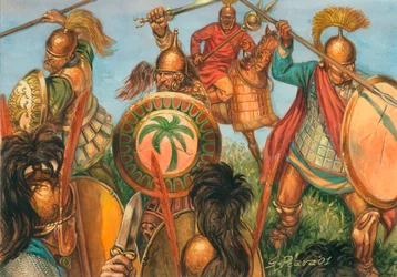 Puniska kriget: Karthagernas tunga infanteri - Puniska kriget: infanteri i det antika Karthago Illustration av Giuseppe Rava