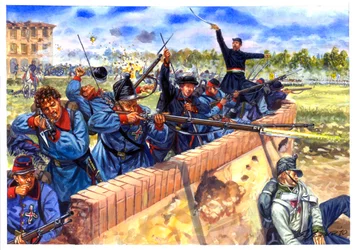 Risorgimento, Första italienska självständighetskriget, italienska studenter under slaget vid Curtatone och Montanara den 29 maj 1848 - Första italienska självständighetskriget, italienska studenter under slaget vid Curtatone och Montanara, den 29 maj 1848