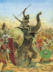 Andra puniska kriget: Slaget vid Zama (202 f.Kr.) de kartagiska elefanterna