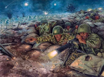 Slaget vid Dien Bien Phu där den franska armén ställdes mot Viet Minhs armé