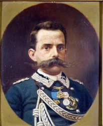 Humbert I (1844-1900). Målning av G. Riva. Risorgimentos museum. Milano