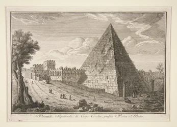 Gravpyramiden i Cajo Cestio, nära Porta S. Paolo (Pyramid of Gaius Cestius)