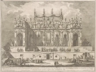 Seconda Macchina för Kina 1764: Ett magnifikt galleri upplyst på natten
