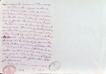 Handskrivet brev från Giuseppe Verdi till Aida librettos författare Antonio Ghislanzoni