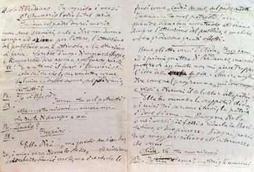Handskrivet brev från Giuseppe Verdi till Aida librettos författare Antonio Ghislanzoni