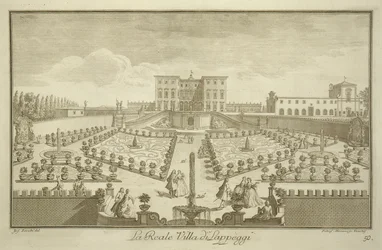 Villa Lappeggi, från Views of Toscany, publicerad c.1744-57