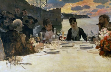 Lunch på Posillipo, ca 1879 (olja på duk)