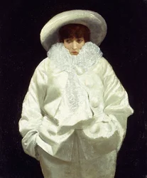 Sarah Bernhardt som Pierrot,