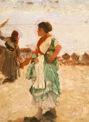 Väntar (olja på duk)