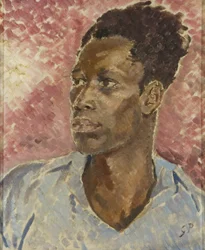 Huvud av en svart person, ca 1935