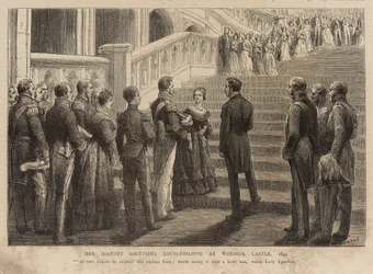Drottning Victoria tar emot kung Louis Philippe på Windsor Castle
