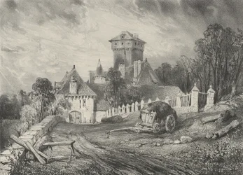 Slottet i Pesteil i Polminhac, 1832.