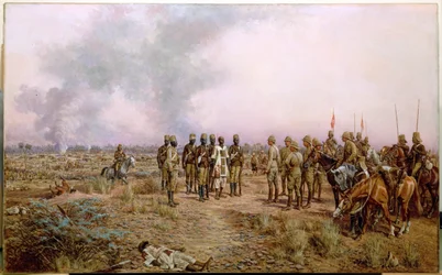 Efter slaget vid Atbara, 8 april 1898 (olja på duk)
