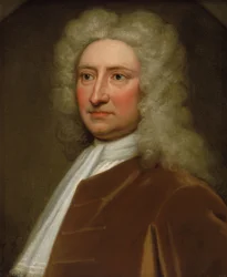 Edmond Halley, kunglig astronom (1656-1746), ca 1721 (oljemålning)