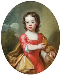 Porträtt av Algernon Seymour, earl av Hertford, senare 7:e hertig av Somerset, som pojke, ca 4 år gammal, ca 1688 (olja på duk)