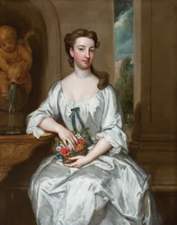 Porträtt av Frances Thynne, hertiginna av Somerset (olja på duk)