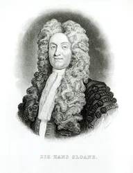 Sir Hans Sloane (1660-1753) graverad av William Home Lizars (1788-1859) för Sloanes memoarer i Jardine