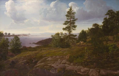 Utsikt över skärgården vid Elleholm i Blekinge