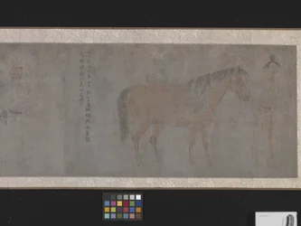Five Tribute Horses (bläck och färg på papper)