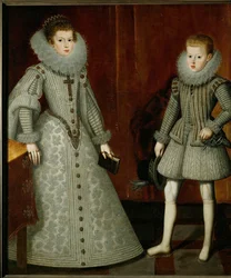 Infanten Filip, sedermera kung Filip IV av Spanien, och hans syster Anna, Anne d