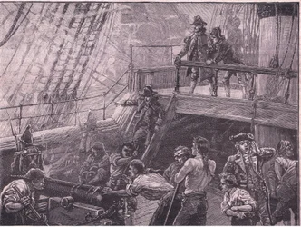 Amiral Rodney bombarderar Le Havre 1759 e.Kr